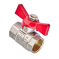 Кран шаровый Waterpro WP602-15FFW - 1/2" ГГБ (стальная бабочка) (WP3290)