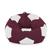 Кресло мешок Мяч Оксфорд 100см Студия Комфорта размер Стандарт Бордовый + Белый AG, код: 6498881