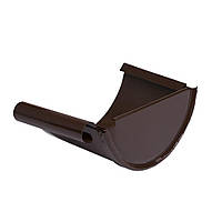 Євро Загл. для жолоба d140 мм ПРАВА КОРИЧНЕВА RAL 8017 глянець