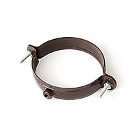 Євро Хомут труби d100 мм КОРИЧНЕВИЙ RAL 8017 глянець