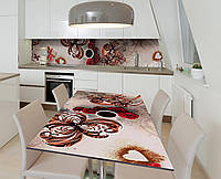 Наклейка 3Д виниловая на стол Zatarga «Пряничный подарок» 650х1200 мм для домов, квартир, сто UP, код: 6444480