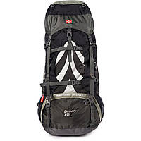 Туристический рюкзак для похода треккинговый легкий рюкзак Naturehike NH70B070-B, 70 л + 5 л, чорно-сірий