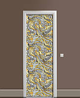 Наклейка на дверь Zatarga «Греческий орнамент» 650х2000 мм виниловая 3Д наклейка декор самокл QT, код: 6441442
