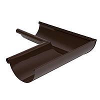 Євро Поворот жолоба d140 мм ВНУТР. КОРИЧНЕВИЙ RAL 8017 глянець