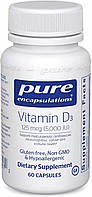 Витамин D Pure Encapsulations Vitamin D3 5,000 UI 60 Caps PE-00817 AG, код: 7518772