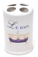 Підставка LE BAIN діаметр 8.7х13.4 см для зубних щіток порцеляна Bona DP43445 SC, код: 7429681