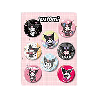 Набор значков Куроми Kuromi Моя Мелодия Onegai My Melody 8шт (22829) Fan Girl PS, код: 8246153