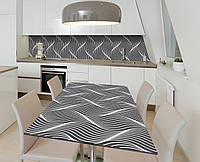 Наклейка 3Д виниловая на стол Zatarga «Плавные формы» 600х1200 мм для домов, квартир, столов, QT, код: 6512014
