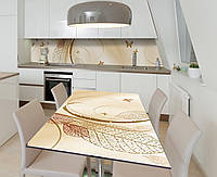 Наклейка 3Д виниловая на стол Zatarga «Бабочки на закате» 600х1200 мм для домов, квартир, сто QT, код: 6512145
