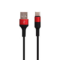 Кабель Hoco X26 Xpress Charging USB - Type C 1 m Черно-Красный ET, код: 7676272