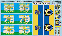 Декаль: Флаги на технике ВСУ, эмблемы батальонов, автомобилей, АТО 2014-15