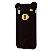 Baseus (WIAPIPH61-BE) Bear Silicone Case For iPhone Xr Black