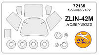 Маска для модели самолета Zlin-42M (Hobby Boss)