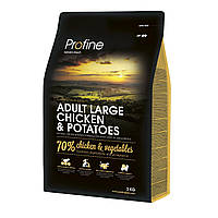 Корм Profine Dog Adult Large Breed Chicken Potatoes сухой с курицей и картофелем для взрослых ET, код: 8451546