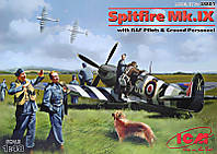 Истребитель Spitfire Mk.IX с пилотами и техниками ВВС Великобритании ish
