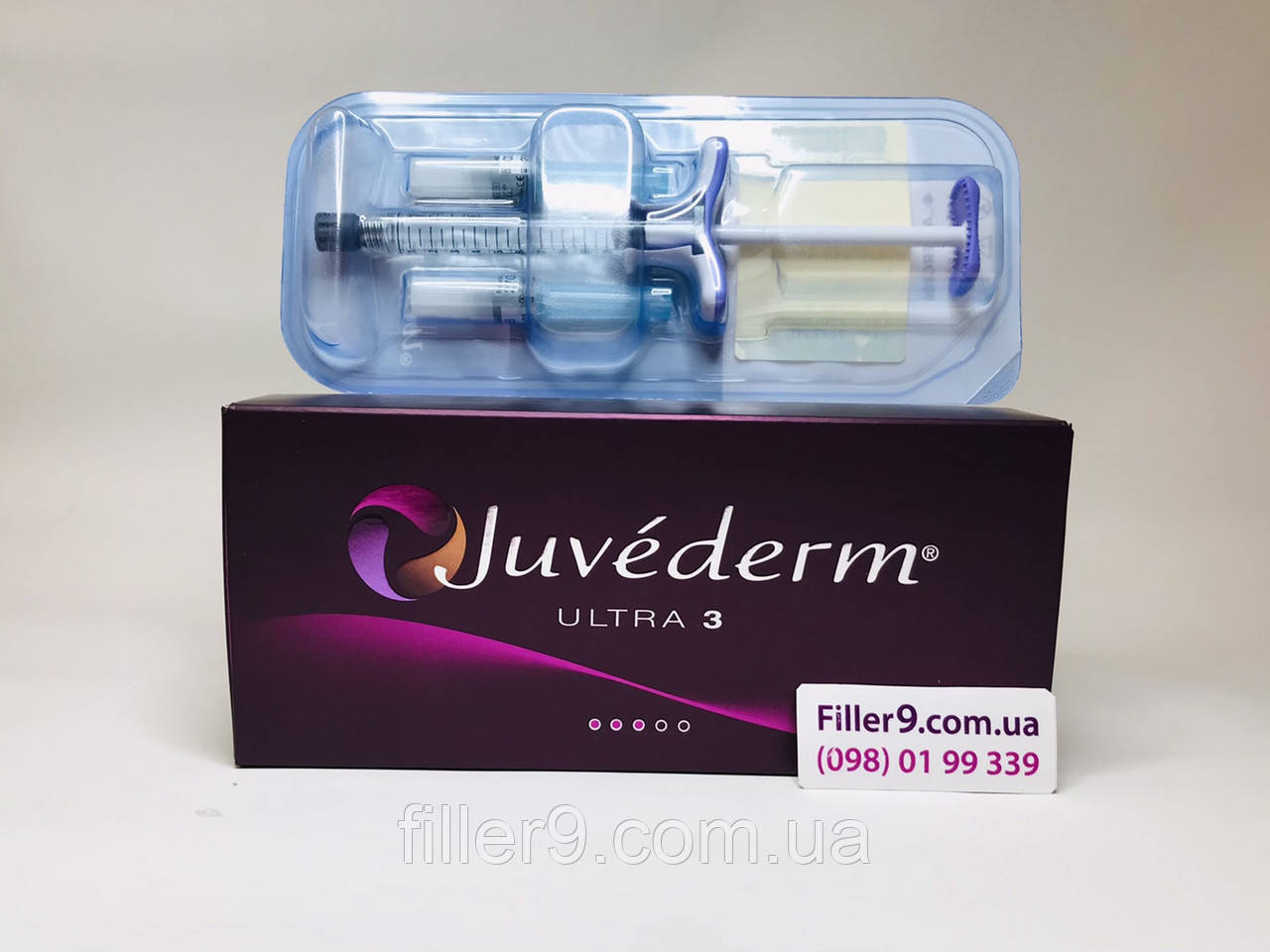 Juvederm Ultra 3 філлер на основі гіалуронової кислоти з лідокаїном 1 мл (2 шт), фото 1