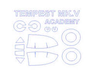 Маска для модели самолета Tempest V ish