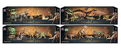 Набор динозавров Q 9899 Q 3   4 вида, 7 элементов, 5 динозавров, 2 аксессуара, в коробке   ish