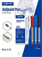 Ручка С 62112   ЦІНА ЗА 10 ШТУК В ПАЧЦІ, синя паста, кулькова, товщина лінії 0.7 мм   ish