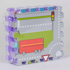 Килимок-пазл ігровий EVA С 36629 Місто   9 шт в упаковці, 30х30 см   ish
