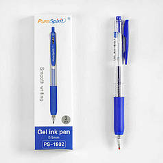 Ручка C 60826/PS-1902   ЦІНА ЗА 3 РУЧКИ В УПАКОВЦІ, гелева, синя паста   ish