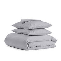 Комплект полуторного постельного белья на резинке Cosas SMOKY Ранфорс 160х220 см Серый AG, код: 7702303