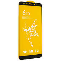 Защитное стекло Mirror 6D Glass 9H для Xiaomi Mi A2 Чёрный AG, код: 6684899