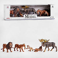 Набор животных Q 9899 D 44   "Дикие животные", 5 фигурок животных, в коробке   ish