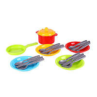 Гр Набір посуду "Маринка 10" 1646 (30) "Technok Toys", каструля, сковорідка, кришка, 4 тарілки, 4 комплекти