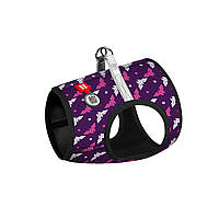 Шлея для собак м'яка WAUDOG Clothes Чудо-жінка фіолетова XS3 В 32-35 см C 22-24 см ET, код: 7564841