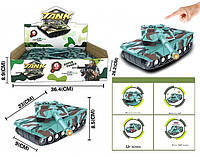 Набір танків 383-22 E ЦІНА ЗА 6 ШТУК У БЛОЦІ, підсвічування, звуки, тріскачка, інерція ish