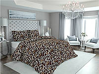 Комплект постельного белья Brettani Евро Вензеля на коричневом Бязь Коричневый N-4573-3 TE, код: 2721236