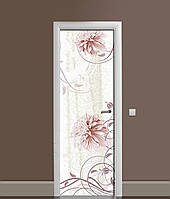 Наклейка на дверь Zatarga «Пудровый шёлк» 650х2000 мм виниловая 3Д наклейка декор самоклеящая IN, код: 6444630