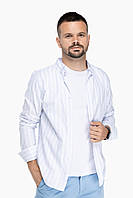 Рубашка с узором мужская FIGO 18407 M Бело-голубой (2000989736653) z113-2024