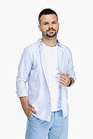 Рубашка с узором мужская FIGO 18412 M Голубой (2000989736707) z113-2024