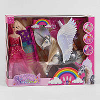 Кукла с лошадью 68267 пегас, трафарет, 3 краски для волос, аксессуары, в коробке ish