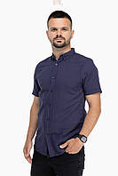 Рубашка однотонная мужская FIGO 7055-B M Темно-синий (2000989736851) z113-2024