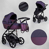 Детская коляска 2 в 1 Expander VIVA V-26883 цвет Plum, водоотталкивающая ткань + эко-кожа ish