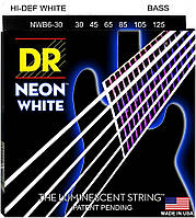 Струны для бас-гитары DR NWB6-30 Hi-Def Neon White K3 Coated Medium Bass Guitar 6 Strings 30 AG, код: 7417005