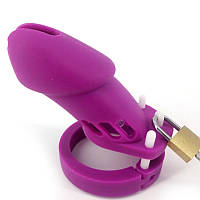 Мужское силиконовое устройство целомудрия CB-6000 Silicone Purple Bdsm4u TE, код: 8374070