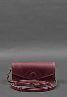 Кожаная сумка-футляр для очков (мини-сумка) бордовый Crazy Horse BlankNote z113-2024