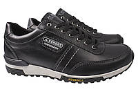 Кросівки чоловічі з натуральної шкіри на низькому ходу на шнурівці Чорні Konors 521-21DTC 42 ET, код: 7435062
