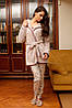 Жіночий костюм-трійка для дому і сну із футболкою, штанами та халатом HAYS 6037, фото 2