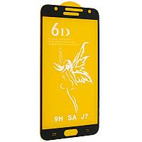 Защитное стекло 6D Premium Glass 9H Full Glue для Samsung J7 2015 J700 Black (00005819) ET, код: 1346515