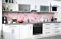 Наклейка на скинали Zatarga на кухню «Розовые грёзы» 600х2500 мм виниловая 3Д наклейка кухонн ET, код: 6444683