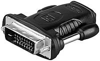 Перехідник моніторний Goobay HDMI-DVI F M 24+1 Moulded чорний (75.06.8482) DL, код: 7454674