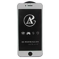 Матовое защитное стекло AG Matte Full Glue для Apple iPhone 6 Белый ET, код: 1499413