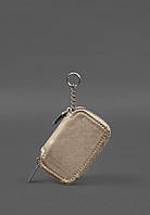 Кожаный чехол для автомобильного ключа светло-бежевый краст BlankNote UD, код: 8321890