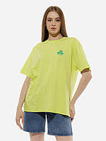Женская футболка оверсайз S лимонный Dias ЦБ-00218104 NX, код: 8420742