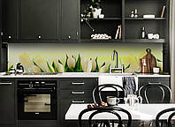 Наклейка виниловая кухонный фартук Zatarga Весенние Тюльпаны 600х2500 мм ET, код: 5567253